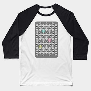 Friendly Vector Skull Repeating Baseball T-Shirt